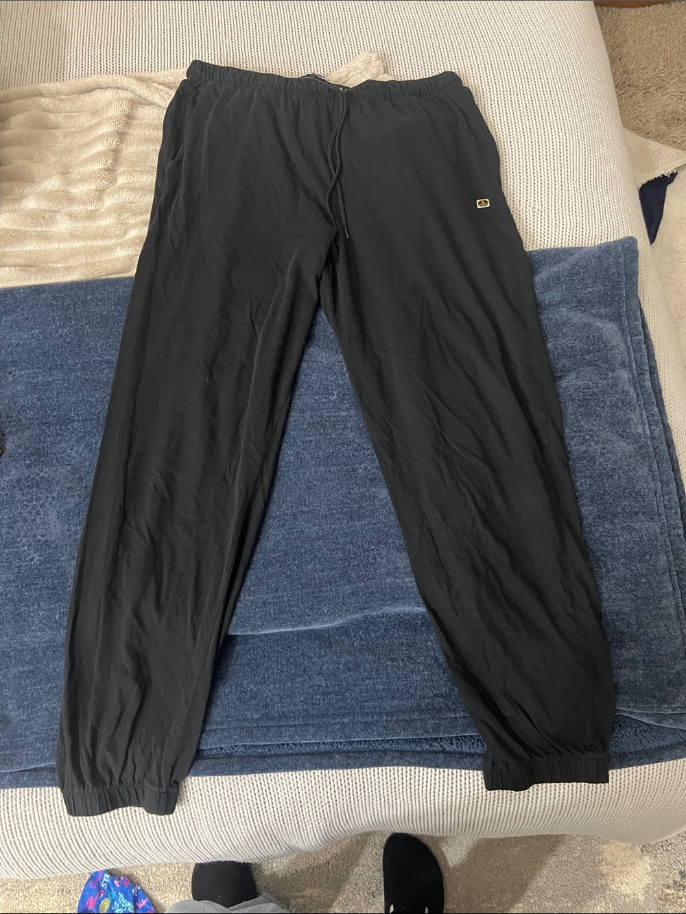 Victoria's Secret Black womans Drawstring Jogger Pants like NEW size medium